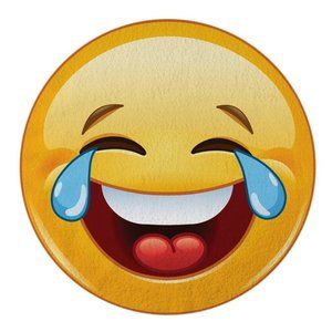 Oversized Soft Cotton Round Beach Towel Laughing Emoji Large Blanket Hippy Boho